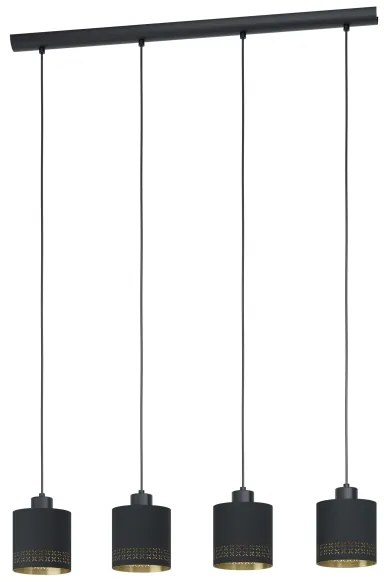 Eglo 99275 - Lampadario a sospensione con filo ESTEPERRA 4xE27/28W/230V