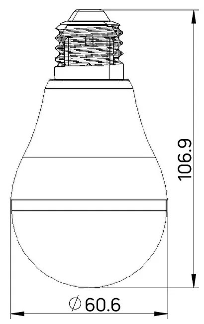 Lampadina LED E27 A60 6W con Sensore Crepuscolare Integrato Colore Bianco Naturale 4.200K