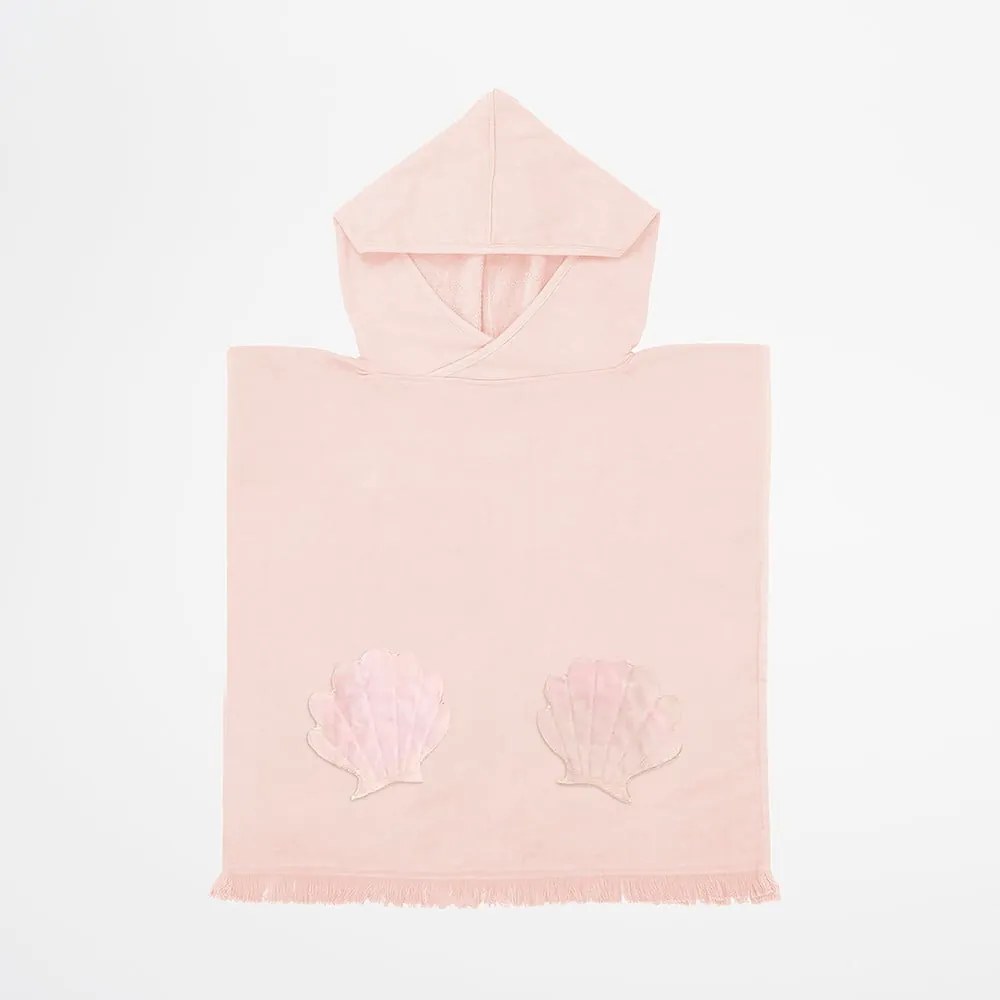 Asciugamano per neonati in cotone rosa con cappuccio 62x63 cm Mermaid - Sunnylife