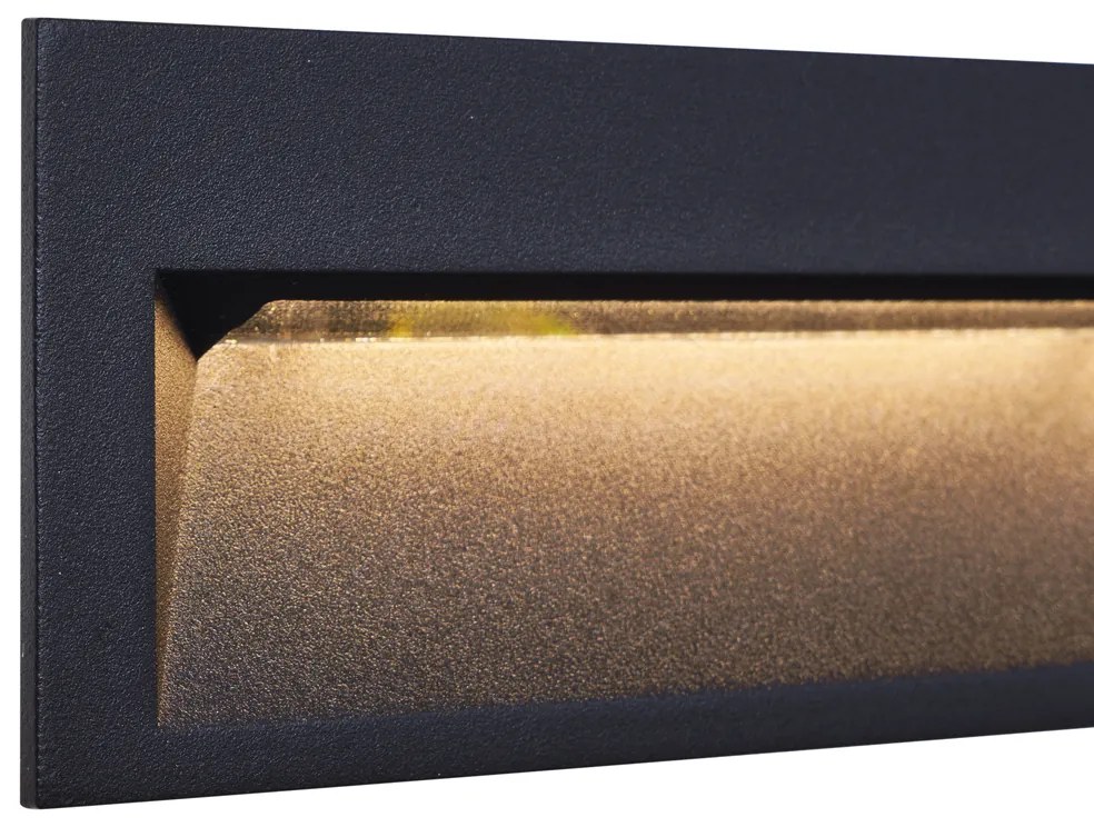 Applique da incasso moderna Nera 28cm incl. LED IP65 - Mert