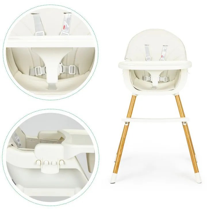 Seggiolino da pappa Baby Beige 2in1