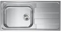 Lavello EVHOC serie AURA M 100x50 cm 1 vasca sinistra + gocciolatoio acciaio inox AISI 304 03AURASM