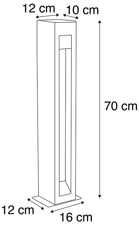 Lampada da terra moderna per esterni Basalto 70 cm - Sneezy
