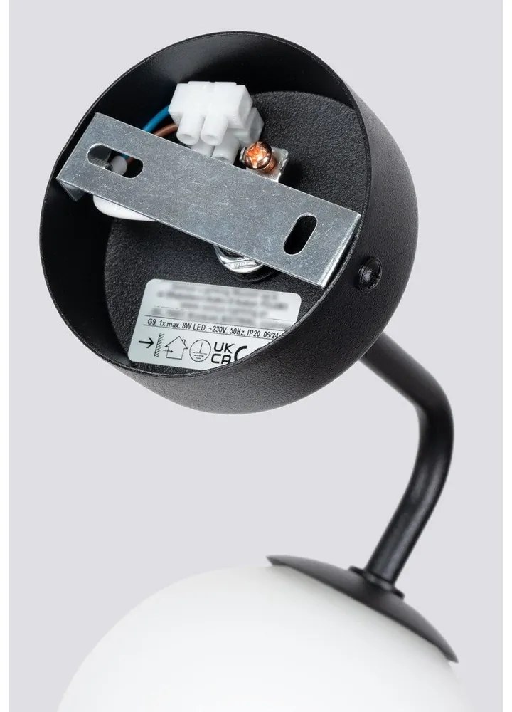 Lampada da parete bianca e nera Beam – Sollux