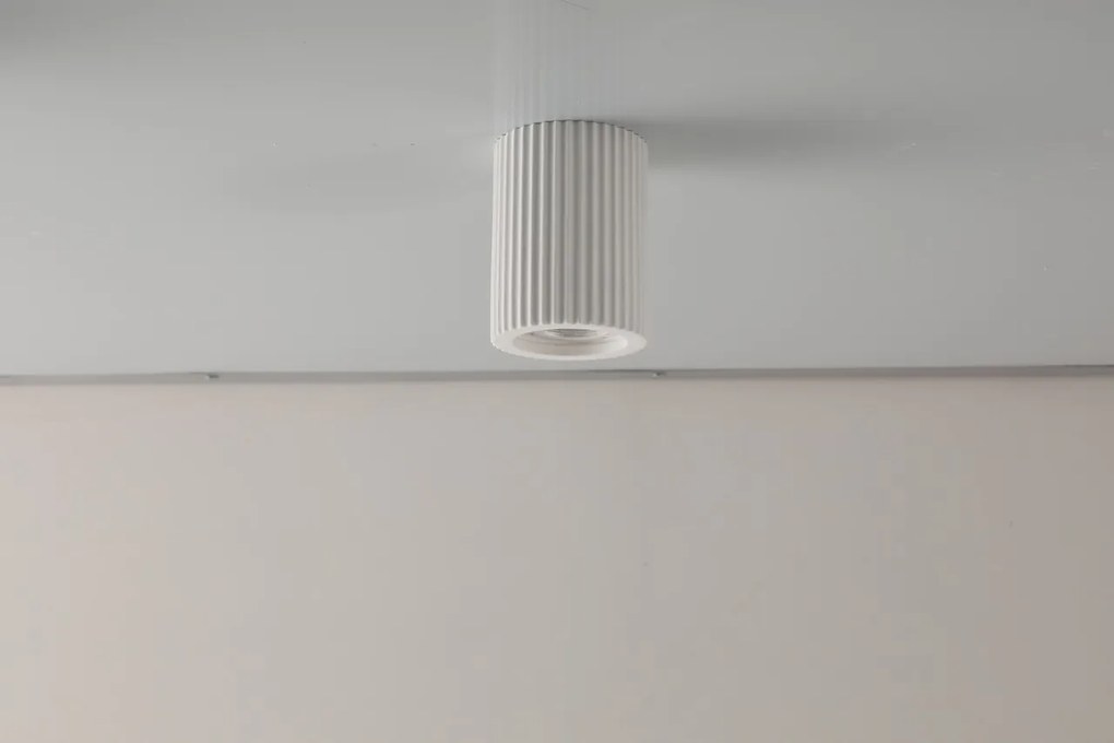 Plafoniera LED GU10 e GU5.3 in Gesso Pitturabile Rotonda Ø70x90mm