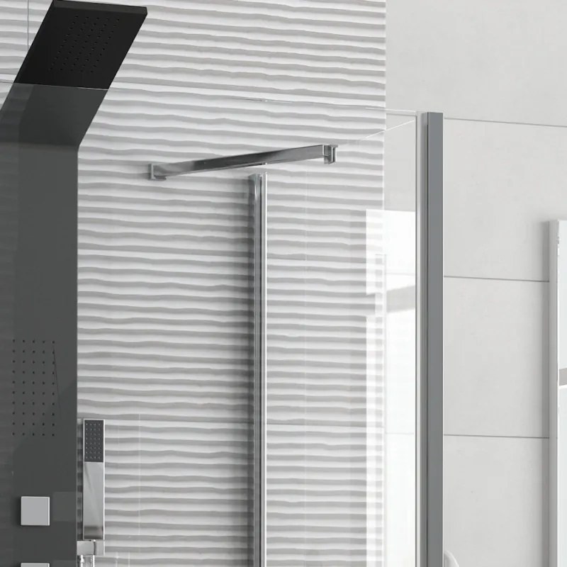Box doccia tre lati 80x70x80 porta battente K2800AS2 - KAMALU