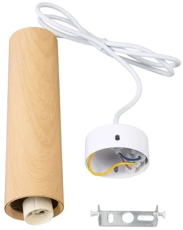 Brilagi - Lampadario a sospensione con filo SELE 1xGU10/30W/230V bianco/decorazioni in rovere