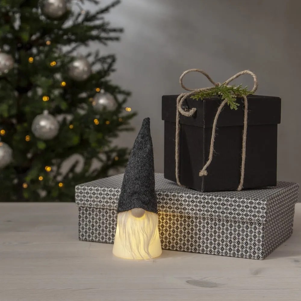 Decorazione luminosa bianco-nera con motivo natalizio ø 6,5 cm Joylight - Star Trading