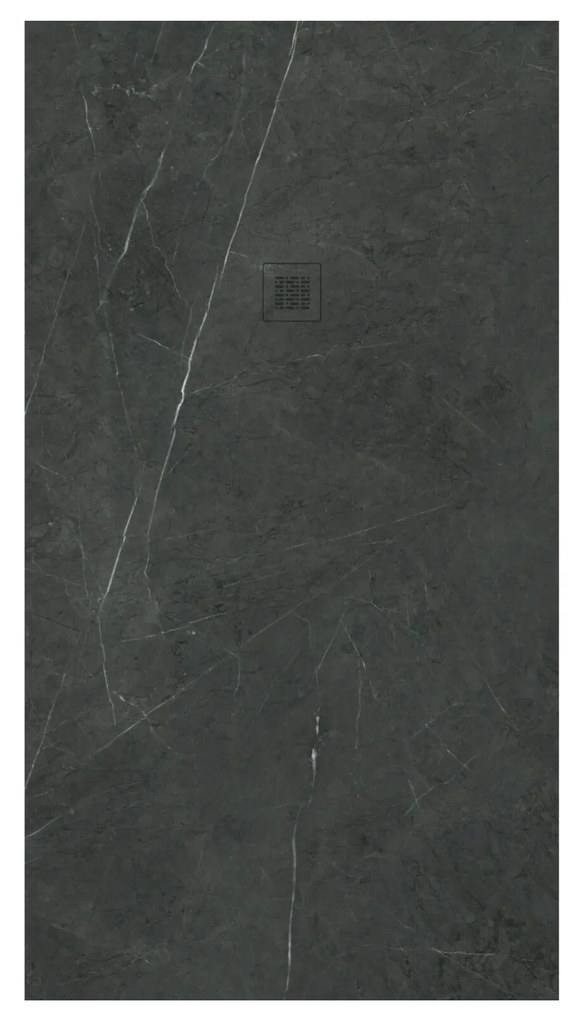Piatto Doccia 80x80 Effetto Pietra Zenon "Image" Nero Marquinia