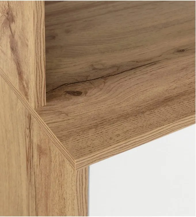 Credenza bianca con effetto rovere naturale 84x165 cm Skandi - Støraa