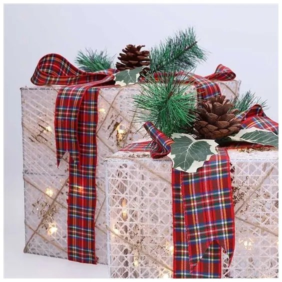 Solight 1V291 - SET 3x LED Regalo di Natale 48xLED/3,6W/230V IP44 bianco caldo