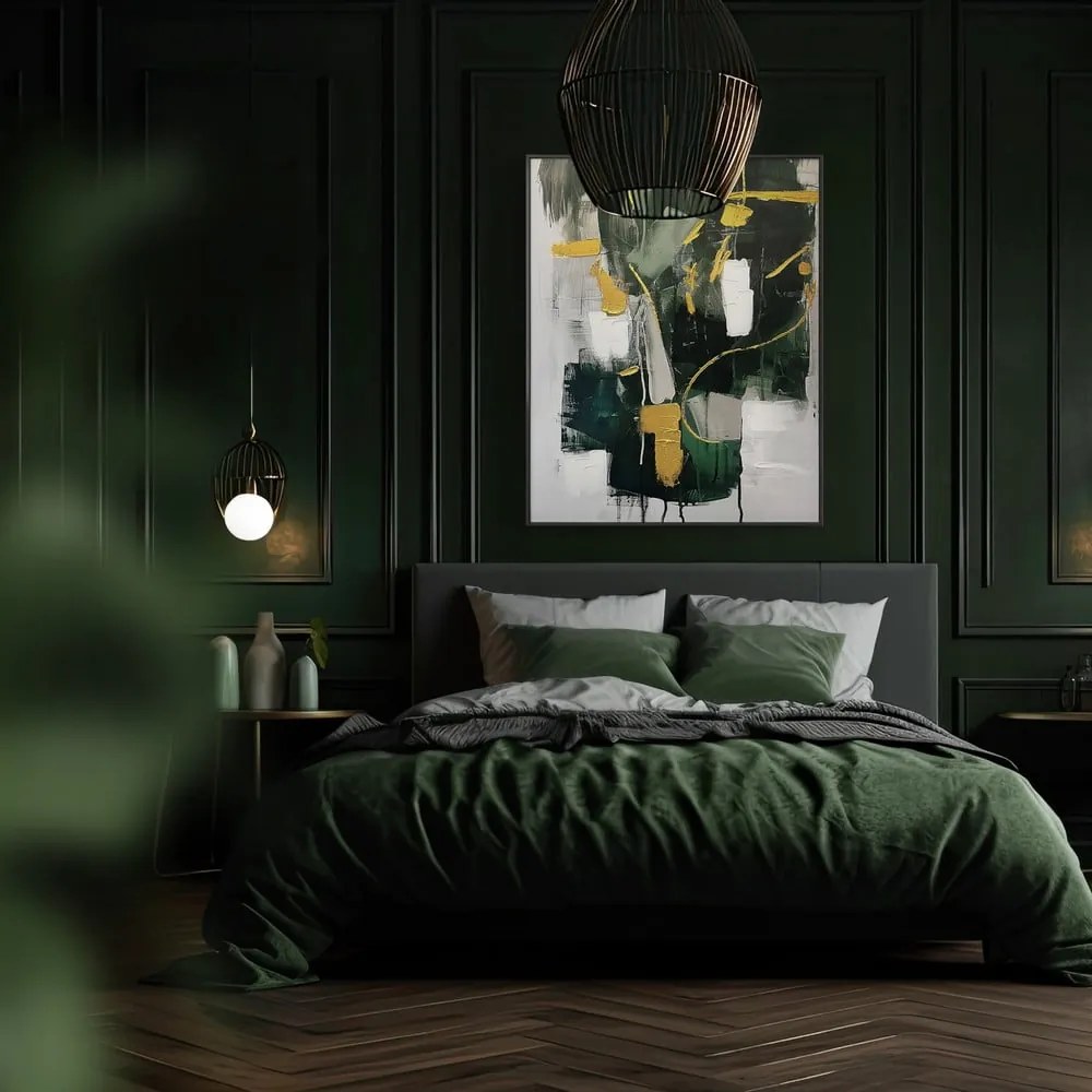 Quadro con elementi dipinti a mano 70x100 cm For – Styler