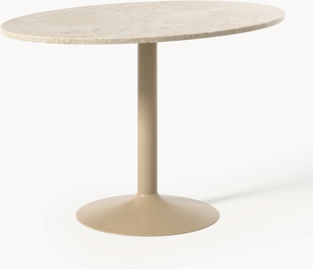 Tavolo ovale con piano in marmo Miley, 120 x 80 cm