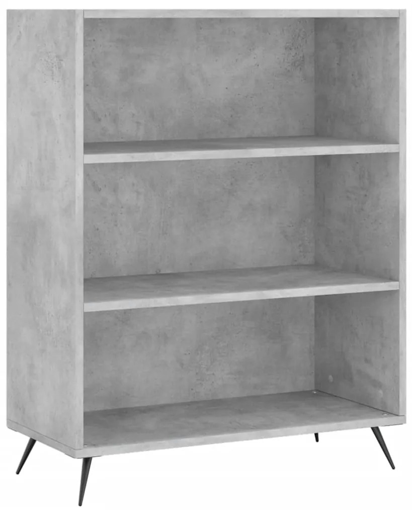 Libreria grigio cemento 69,5x32,5x90 cm in legno multistrato