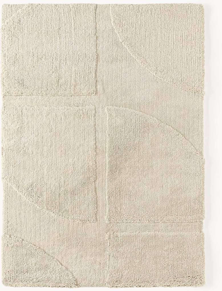 Tappeto soffice a pelo lungo con motivo in rilievo Jade