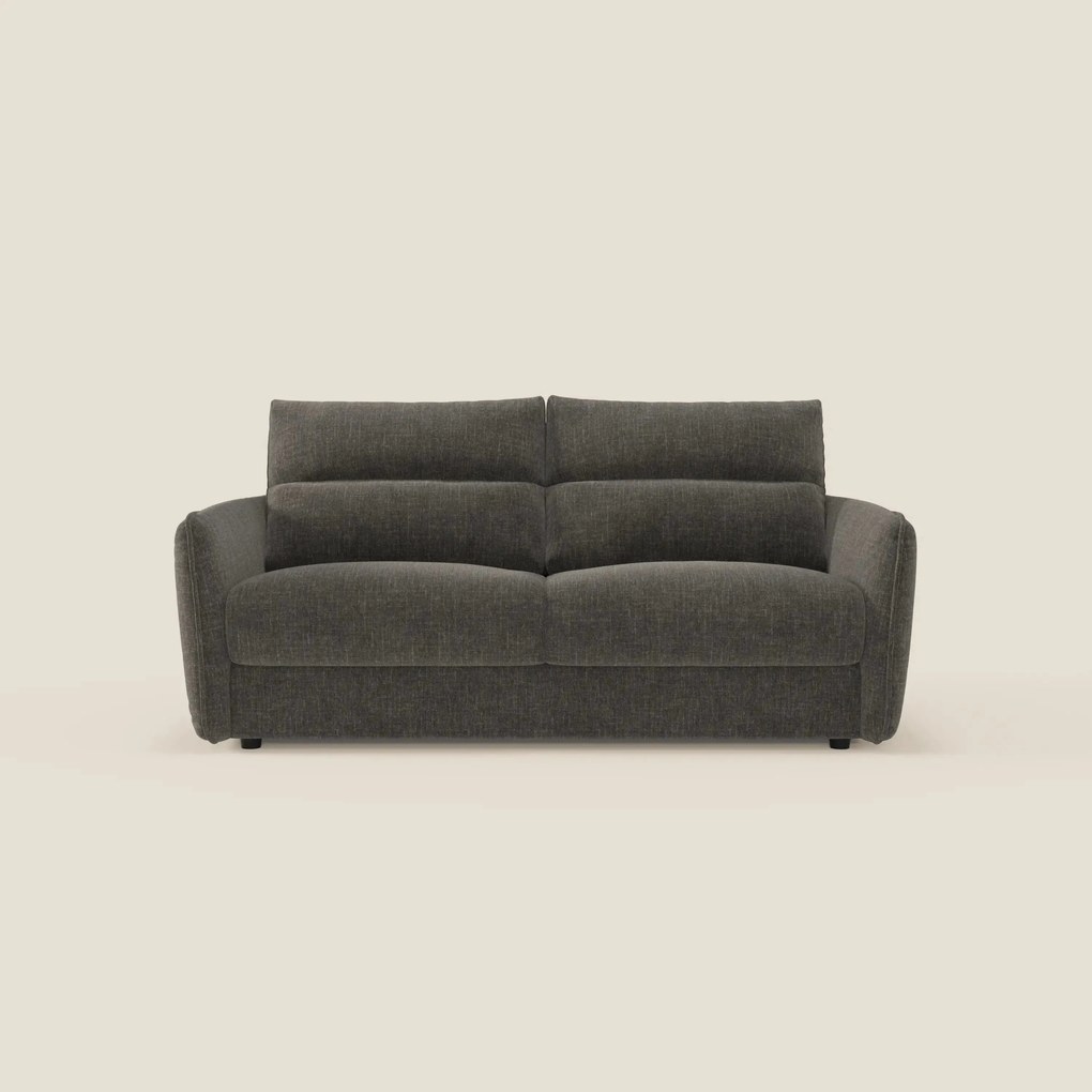 Elios Divano letto con morbidi cuscini spalliera in tessuto smacchiabile T24 antracite