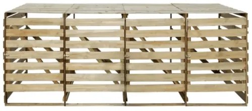 Copribidone Quadruplo in Legno di Pino Impregnato 240 L