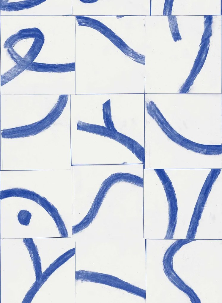 Coordonne Carta da parati Cubic Routes - Sapphire