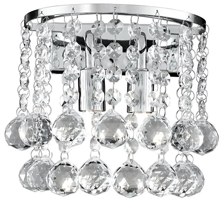 Searchlight 2402-2CC - Applique di cristallo HANNA 2xG9/33W/230V