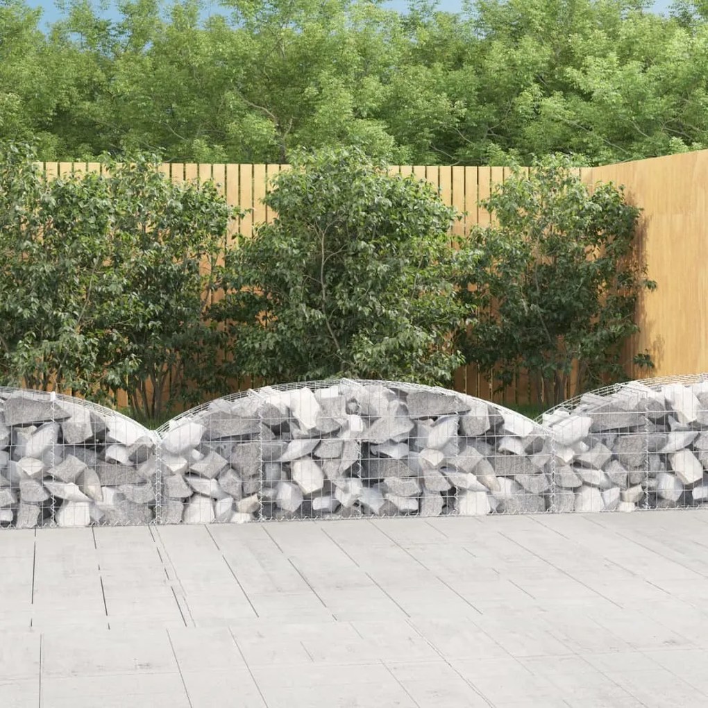 Cesto Gabbione Ad Arco 200x50x40/60 Cm Ferro Zincato /