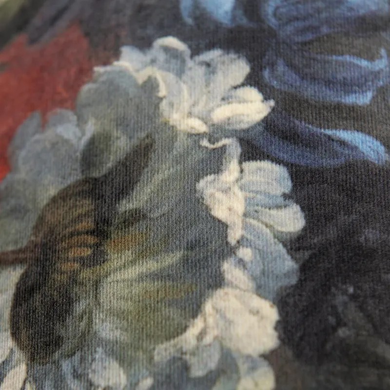 Paralume in velluto con design floreale 18/18/14 interno dorato