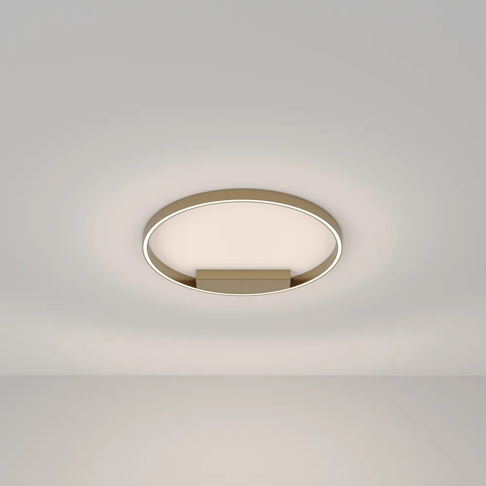 Lampadario A Sospensione Moderno Rim Alluminio Ottone 1 Luce Led 37W