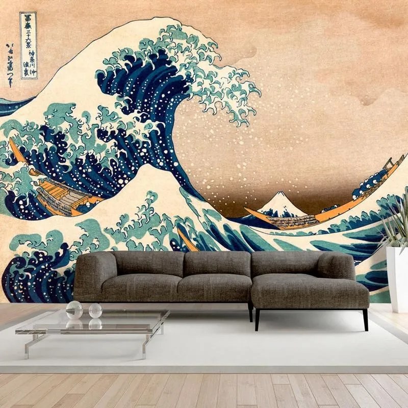 Carta da parati adesiva Hokusai: la grande onda di Kanagawa  Larghezza x Altezza Home decor 245x175