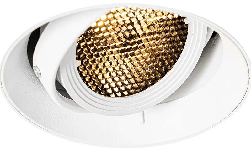 Faretto incasso moderno bianco GU10 AR70 rotondo senza cornice - Oneon Honey
