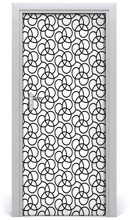 Adesivo per porta interna Sfondo geometrico 75x205 cm