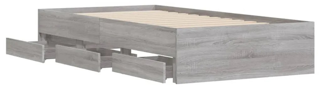 Giroletto cassetti grigio sonoma 100x200 cm legno multistrato