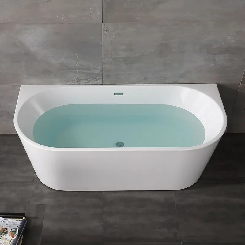 Vasca da bagno a parete 80x170 cm scarico incluso Arya