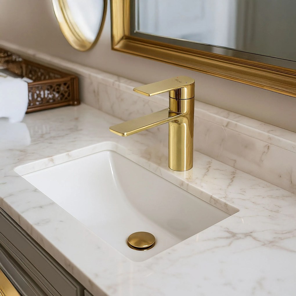 Rubinetto da lavabo REA Storm Gold Low