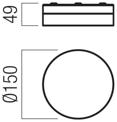 Redo 01-3729 - Plafoniera LED FRISBI LED/8W/230V IP44 bianco
