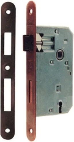 BONAITI Patent serratura quadro 8 mm interasse 70 mm ottonata 50 bordo tondo
