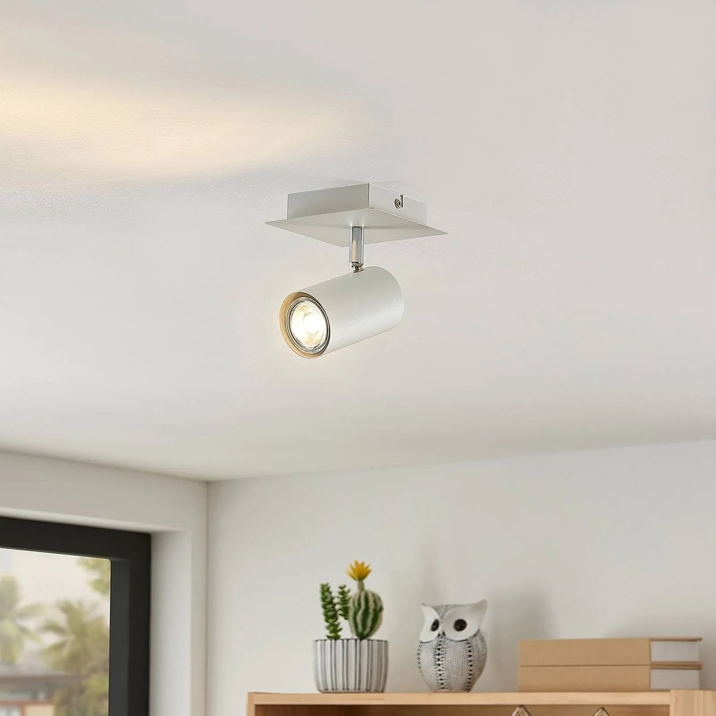 Lindby fatto da soffitto Joffrey, 13 cm, bianco, 1 luce, metallo