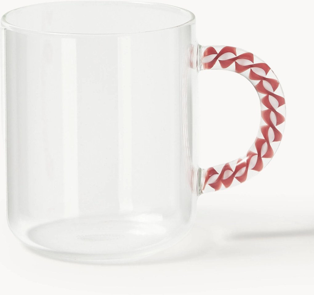 Set di 4 bicchieri in vetro soffiato borosilicato Neve