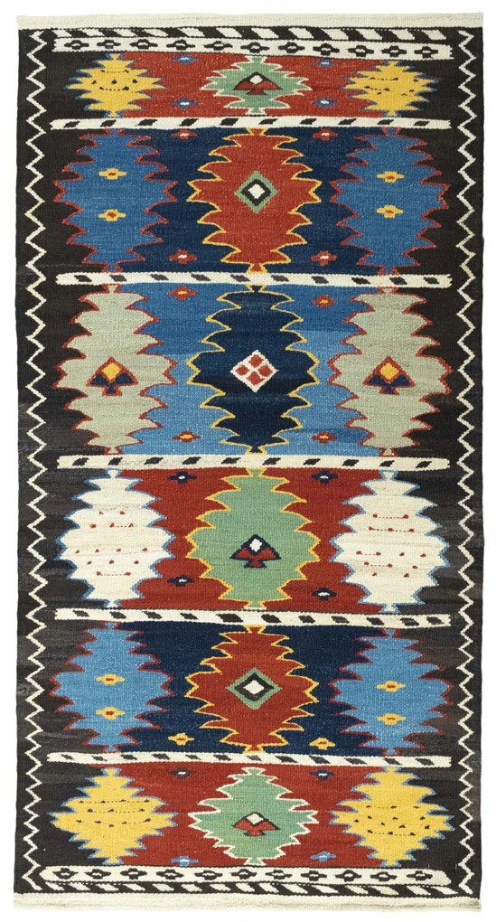 Kilim Tappeto 220x110 (Iran) Tessuto A Mano