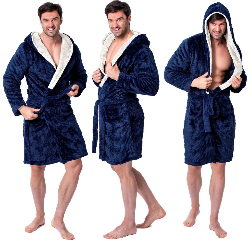 Accappatoio Jordan Powder Navy - Ecru Men M