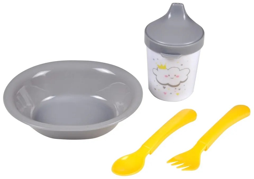 Set da pranzo per bambini in plastica 4 pz Cloud – Bébé Douceur