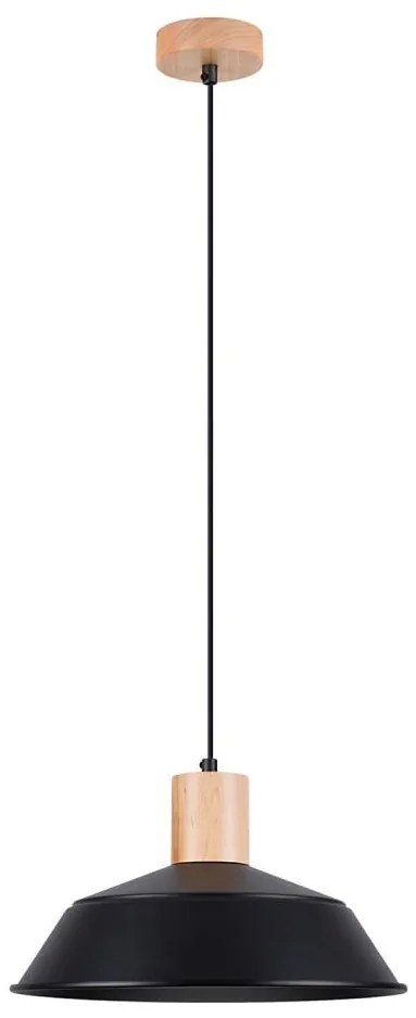 Sollux SL.1322 - Lampadario a sospensione con filo FANO 1xE27/15W/230V diametro 34 cm nero