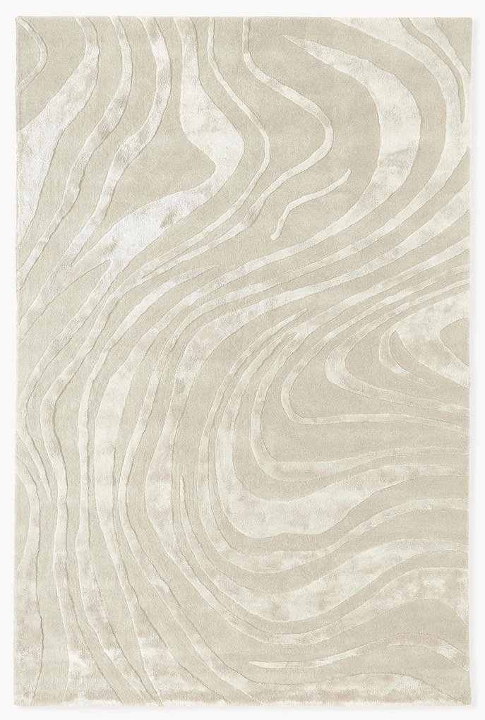 Tappeto a pelo corto fatto a mano con motivo in rilievo Winola