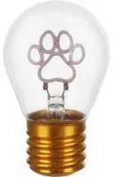 Lampadina decorativa led Zampa rosa ricaricabile