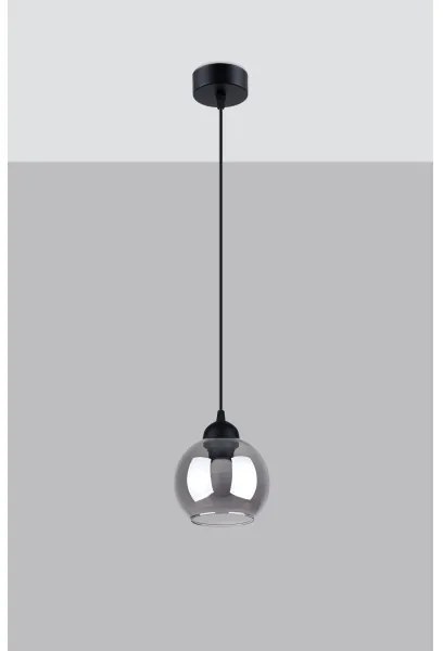 Sollux SL.1141 - Lampadario a cavo ALINO 1xE27/60W/230V nero