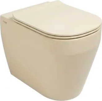 Vaso WC filomuro OLYMPIA CERAMICA tuttoevo, sedile incluso P 36 x L 36 x H 42 cm sabbia opaco