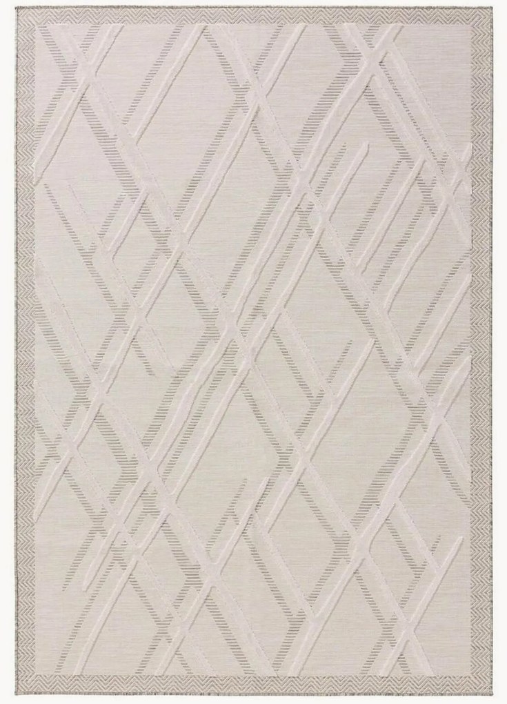 Tappeto da interno-esterno con struttura in rilievo Flora