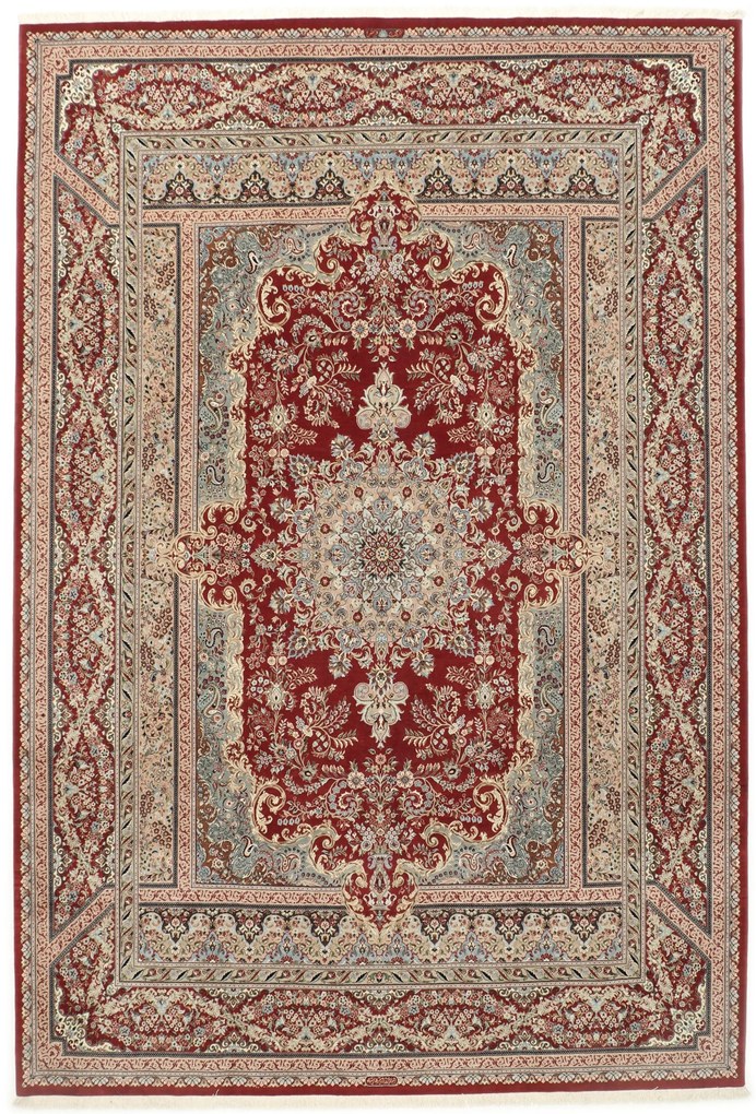 Isfahan Tappeto 350x240 (Iran) Annodato A Mano