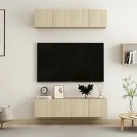 Mobili TV 4 pz Rovere Sonoma 60x30x30 cm in Truciolato 3078954