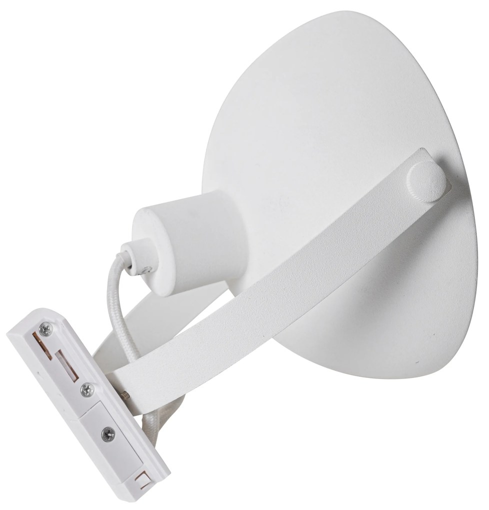 Faretto a binario industriale bianco con interno argento - Magnax