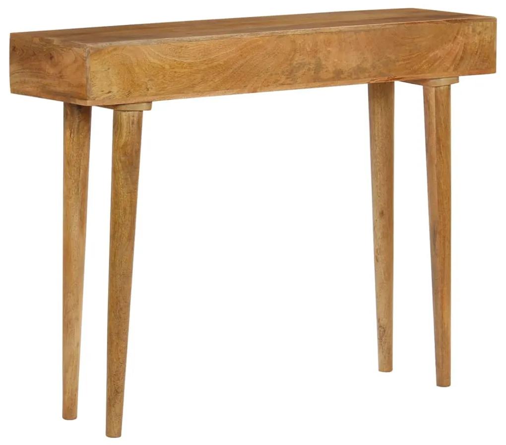 Tavolo consolle in legno massello di mango 102x30x79 cm