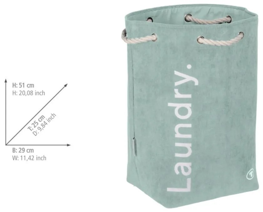 Cesta per il bucato verde chiaro in tessuto 35,5 l Tom Tailor – Wenko